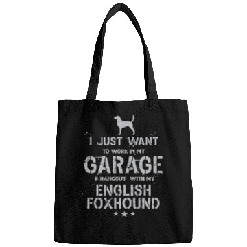 Discover Funny English Foxhound Dad Garage Men Hang Bags