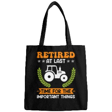 Discover Tractor driving Retired farmer farm pensioner tractor Retirement Bags
