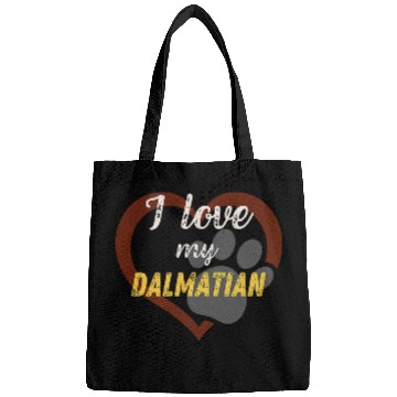 Discover Dalmatian I love my Dalmatian Lover Dalmatians Dog Bags