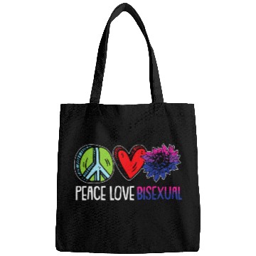 Discover LGBT Pride Peace Love Bisexual Pride Cool Sunflower LGBTQ Proud Bi Bags