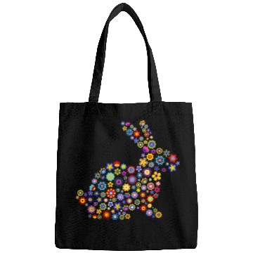 Discover Rabbits Floral Easter Bunny Spring Flowers Rabbit Women Girls Bags