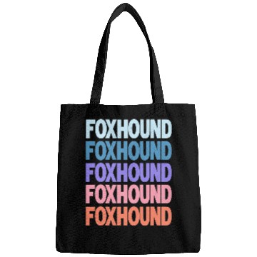 Discover Funny Modern Repeated Text Design Foxhound Bags