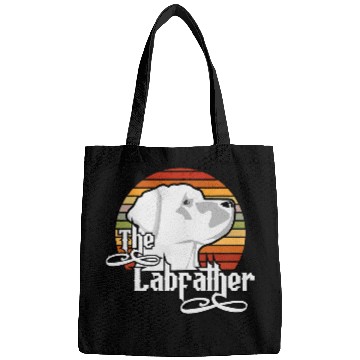 Discover Labrador Lab Dog Funny Dog The Labfather Lab Labrador Dad Retro Sunset Bags