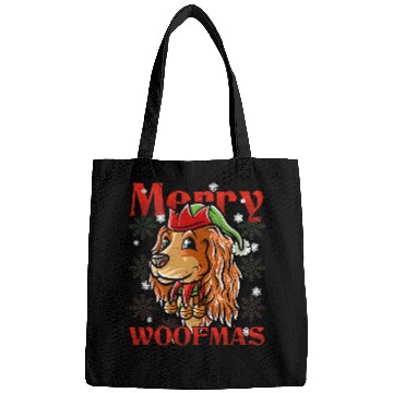 Discover Dog Cocker Spaniel Merry Woofmas Cocker Spaniel Elf Dog Christmas Dogs Elves 7 Bags
