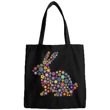Discover Rabbits Floral Easter Bunny Girls Women Spring Flowers Rabbit 1 Bags