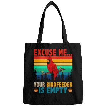 Discover vintages Retro Your Birdfeeder Is Empty Cute Cardinal Bird Bags