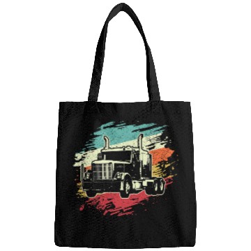 Discover Retro Trucker Big Rig SemiTrailer vintages Truck Driver Bags