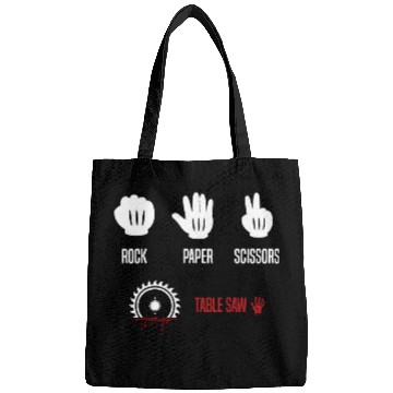 Discover Woodworking Rock Paper Scissors Table Saw Funny Carpenter Bags
