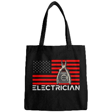 Discover Electrical Lineman Electrical Engineer American Flag Electrician Bags