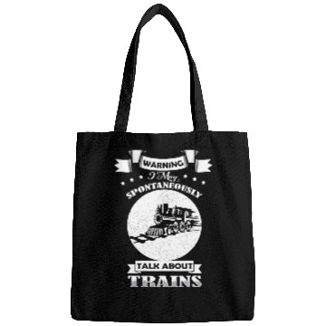 Discover Warning I May Talk About Trains Gifts For Adults Bags