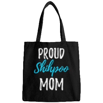 Discover Poodles Proud Shihpoo Mom Funny Shih Tzu Poodle Dog Gift Idea Poodle dog Bags