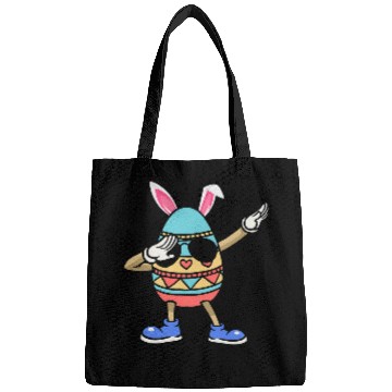 Discover Rabbits Dabbings easter egg with easter ears easter bunny Bags