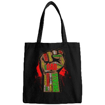 Discover Black Dad African American Melanin Pride Black History Month Bags
