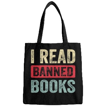 Discover Reading Book I Read Banned Books Librarian Freadom Reader Nerd Retro Reader Bags