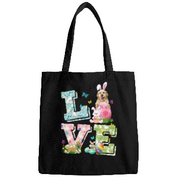 Discover Goldie Easter Love Costume Golden Retriever Dog Puppy Lover Golden Retriever Dog Bags