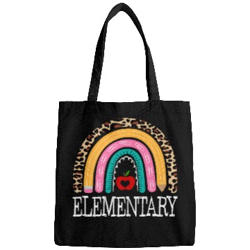 Discover Elementary Teacher Leopard Rainbow Student Back To School Bags