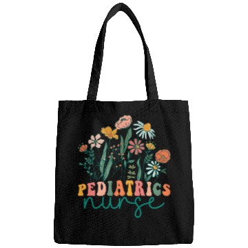 Discover Groovy Wildflower Pediatrics nurses Tees Bags