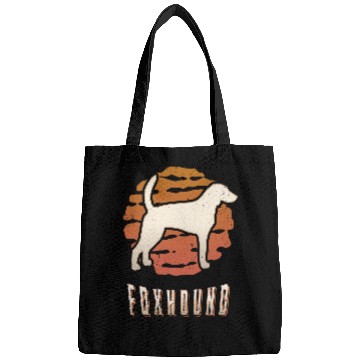 Discover Foxhound vintages Retro Classic Dog Sunset Bags