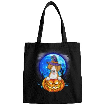 Discover Foxhound Witch Hat Pumpkin Scary Halloween Dog Lovers Bags