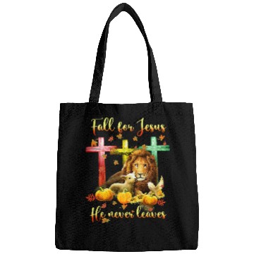 Discover Lion Gift Sheep Fall For Jesus He Never Leaves Lion Sheep Christian 86 Bags