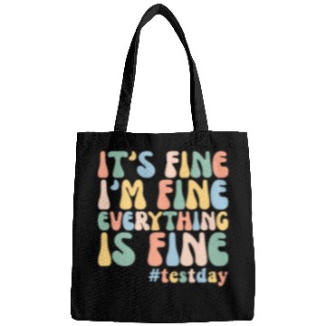 Discover Teacher Student Test Day Its Fine Im Fine Everything is Fine 2 Bags