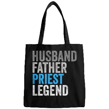 Discover Husband Father Priest Legend Funny Occupation Office Bags