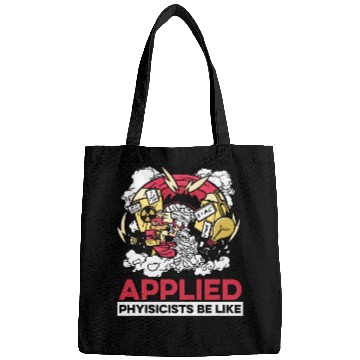 Discover Funny Physicist Science Scientist Applied Physics Bags