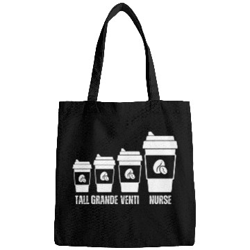 Discover Funny Tall Grande Venti nurses Coffee Lovers Sarcastic Bags