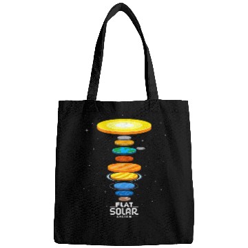 Discover Flat Earth Theory Solar System Space Scientist Funny Science Bags