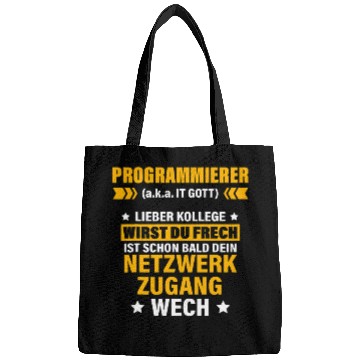 Discover Programmer aka IT God funny saying Bags