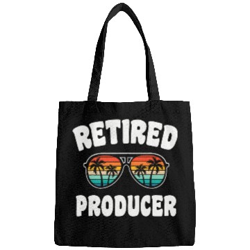 Discover Retired Producer Funny Retirement Congratulations Bags