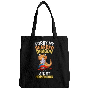 Discover Funny Bearded Dragon Back To School Lizard Reptile Animal Bags