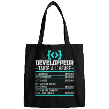 Discover Je Suis Developer Humour Gift Coder Geek Programmer 1 Bags