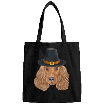 Discover Dog Cocker Spaniel Wearing Pilgrim Hat Thanksgiving Bags