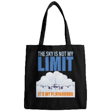Discover Sky No Limit Playground Pilot Aviation Airplane Aircraft Bags