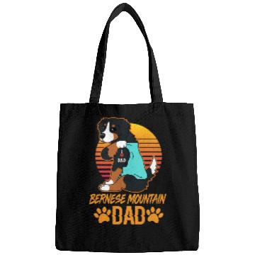 Discover vintages Bernese Mountain Dad Funny Fathers Day For Paw Daddy Bags