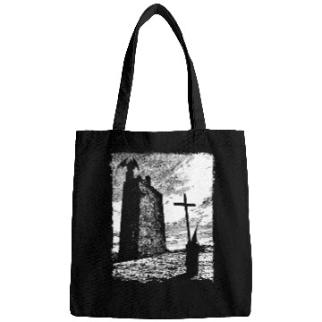 Discover Priest and the Devil Gothic Art Grungy Aesthetic Dark Horror Bags
