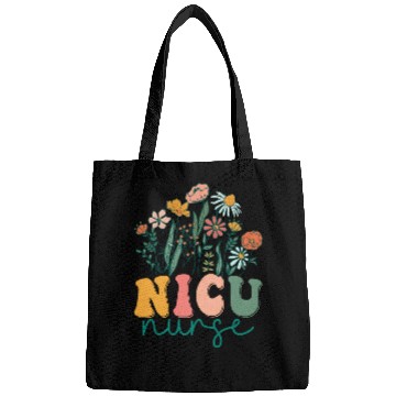 Discover Groovy Wildflower Neonatal Intensive Care nurses Tees Bags