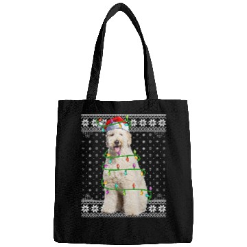 Discover Dog xmass Ugly Sweater Lighting Labradoodle Dog Christmas Bags