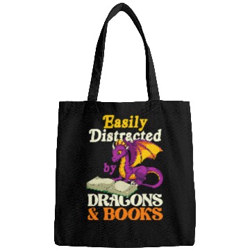 Discover Fantasy Creature Librarian Funny Book Reading Book Dragon 21 Bags