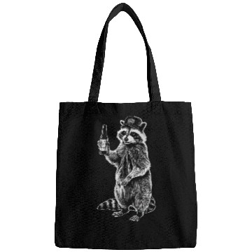 Discover Drinkin Raccoon in a Trucker Hat 2 Bags