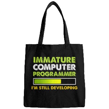 Discover Immature Computer Programmer Programming Expert Graphic Bags
