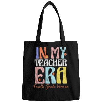 Discover Educator 4th Grade Teacher Era Retro For School Teacher Bags