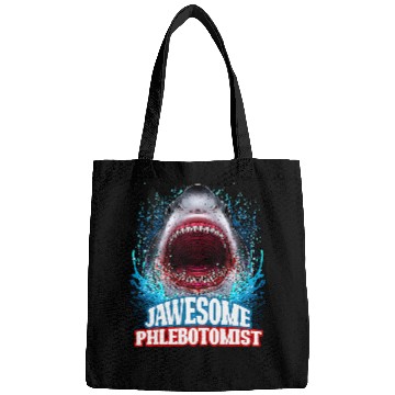 Discover Jawesome Phlebotomist Laboratory Lab Tech Great White Shark Bags