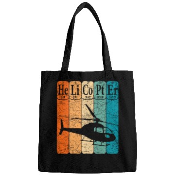 Discover Helicopter Periodic Table Elements Aviation Helicopter Pilot 3 Bags