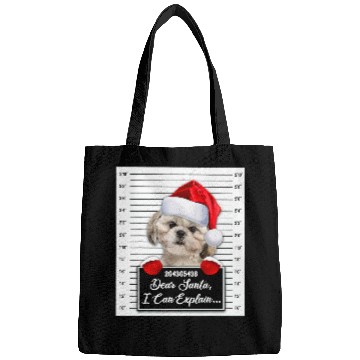 Discover Dear Santa I Can Explain Funny Christmas Shih Tzu Xmas Bags