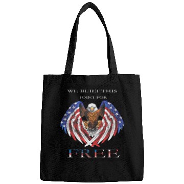 Discover American Day Bald Eagle Joint for frees t shir Bags
