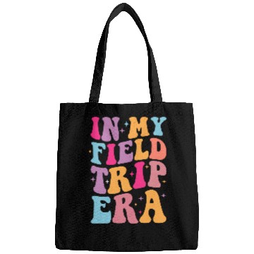 Discover In My Field Trip Era Hippie Teacher Students Retro Groovy Bags
