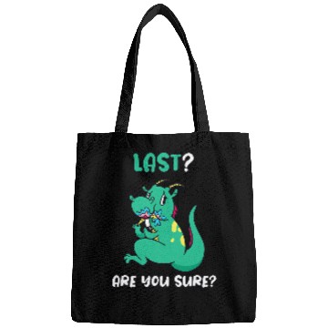 Discover Last Dragon Eats Unicorns Humor Fairy Tale Cartoon Bags