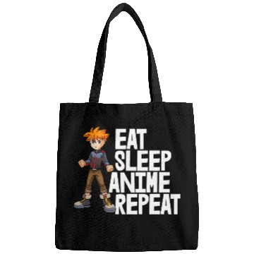 Discover Eat Sleep Anime Repeat Funny Animation Bags